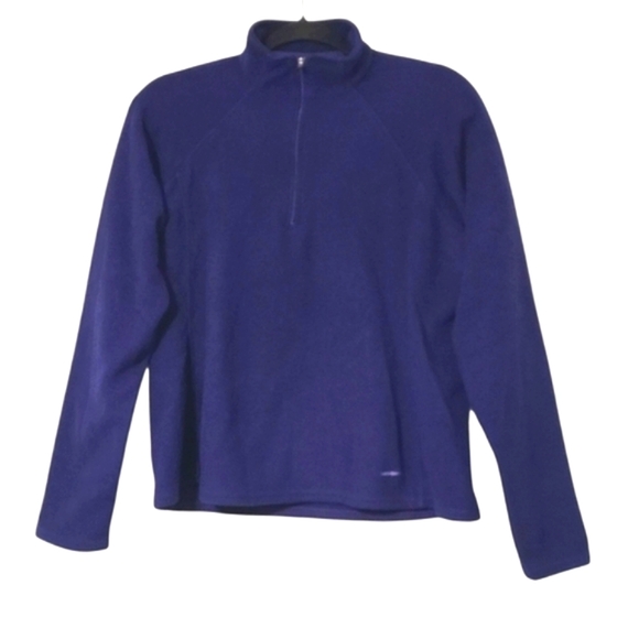 Patagonia Tops - Patagonia Capilene Navy Blue Quarter-Zip Fleece Pullover Womens Size L